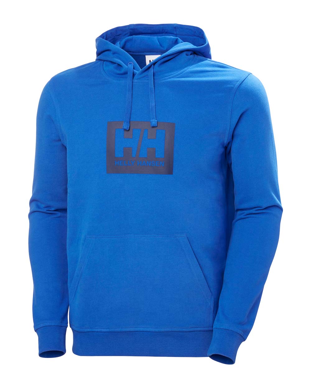 Cobalt 2.0 coloured Helly Hansen Box Hoodie on White background 