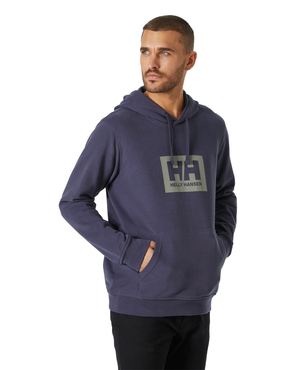 Dusty Purple coloured Helly Hansen Box Hoodie on White background 