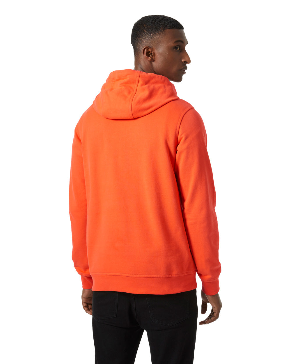 Flame coloured Helly Hansen Box Hoodie on White background 