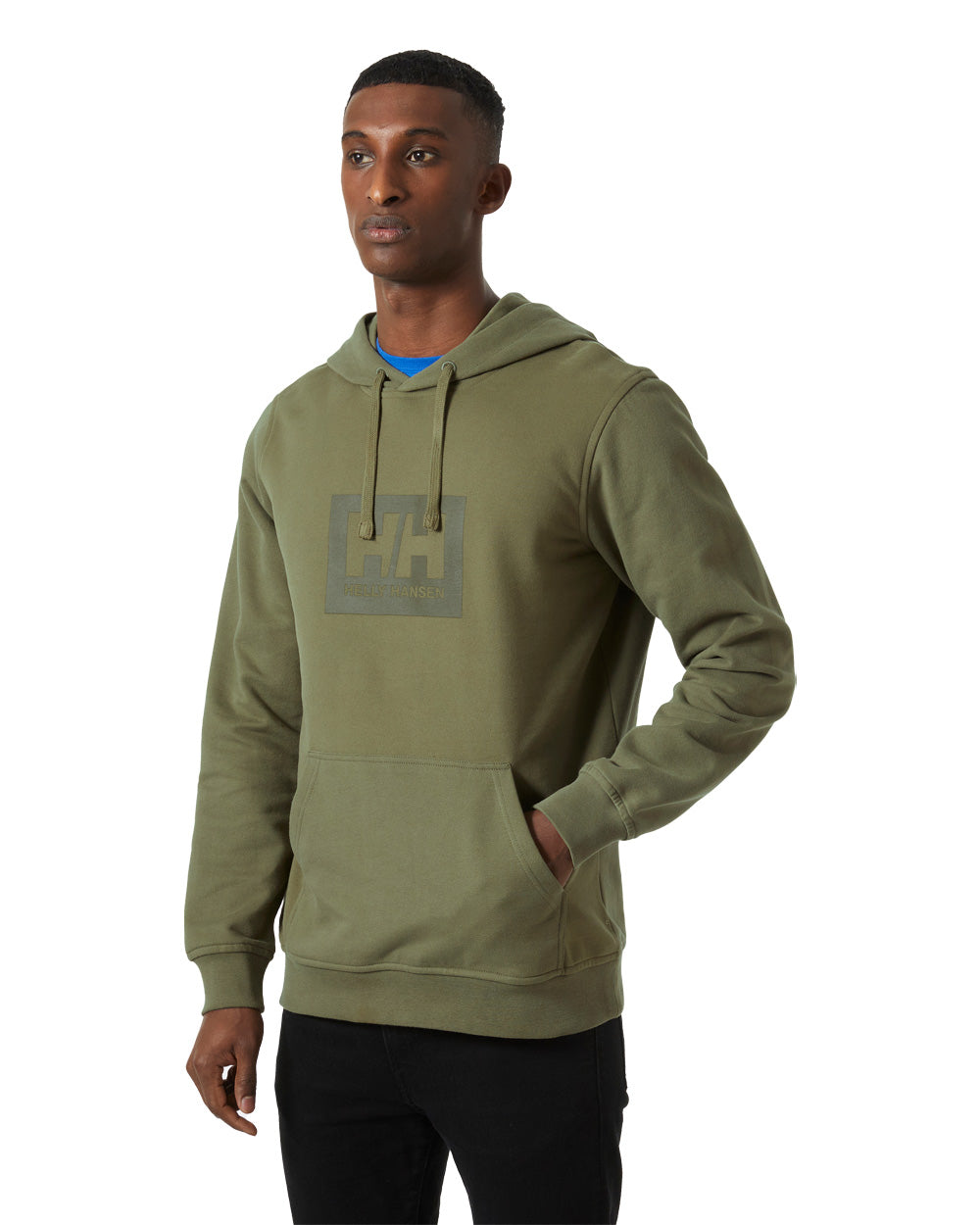 Lav Green coloured Helly Hansen Box Hoodie on White background 