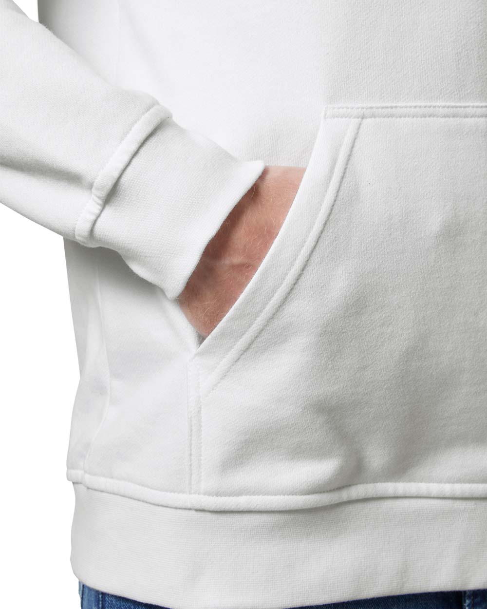 White coloured Helly Hansen Box Hoodie on White background 