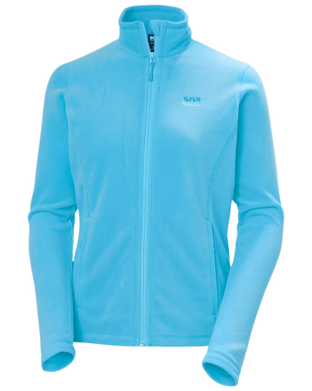 Aqua Coloured Helly Hansen Daybreaker Ladies Fleece Jacket on White Background
