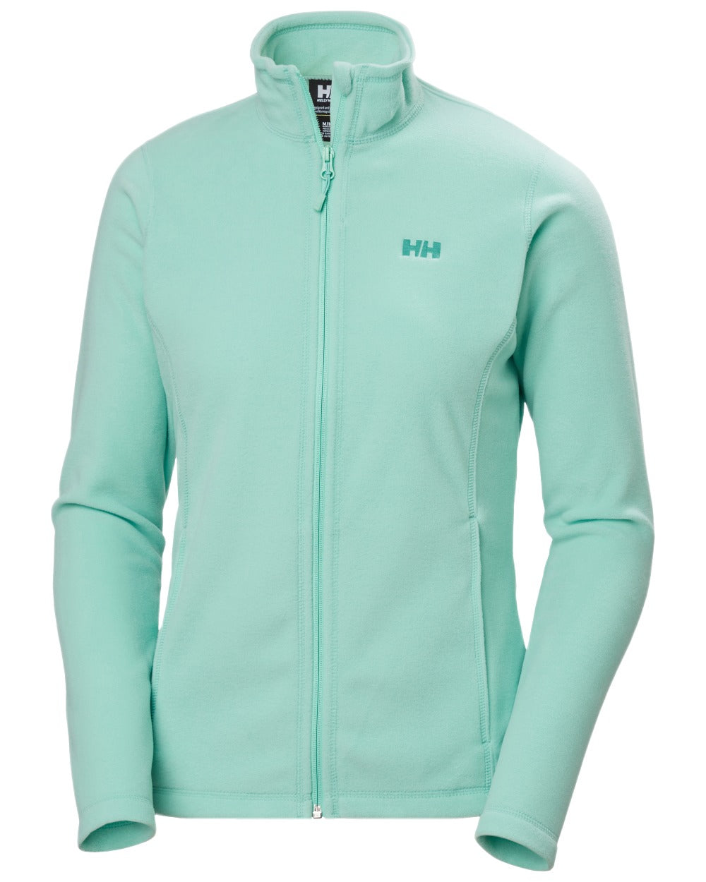 Lagoon Coloured Helly Hansen Daybreaker Ladies Fleece Jacket on White Background
