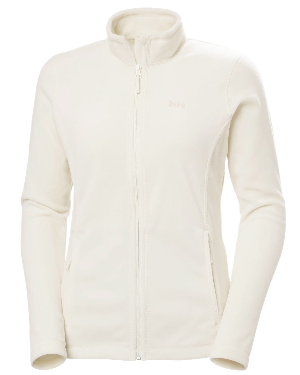 Snow Coloured Helly Hansen Daybreaker Ladies Fleece Jacket on White Background
