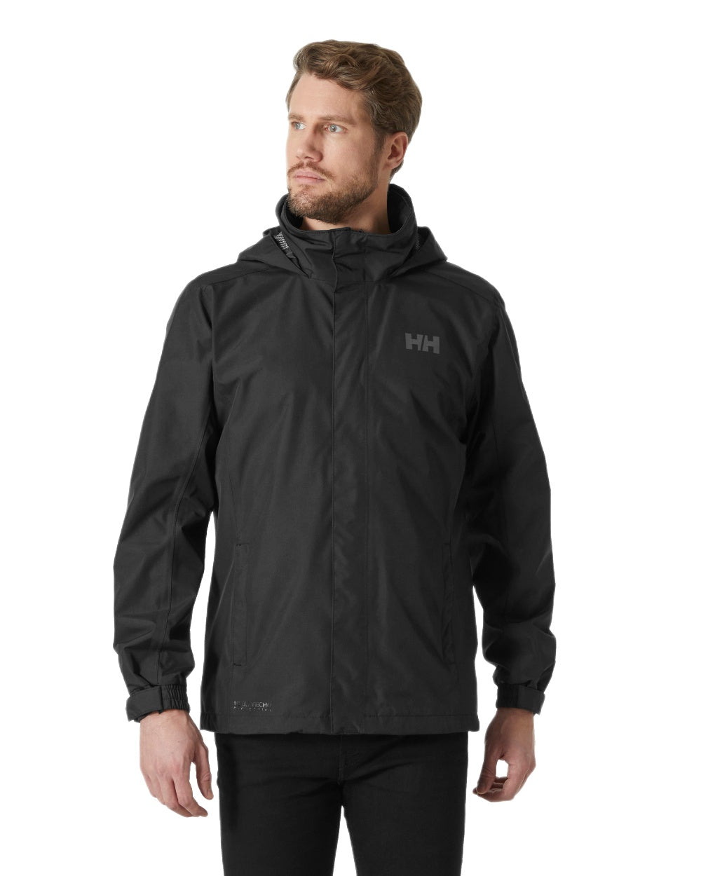 Black Coloured Helly Hansen Dubliner Jacket on White Background
