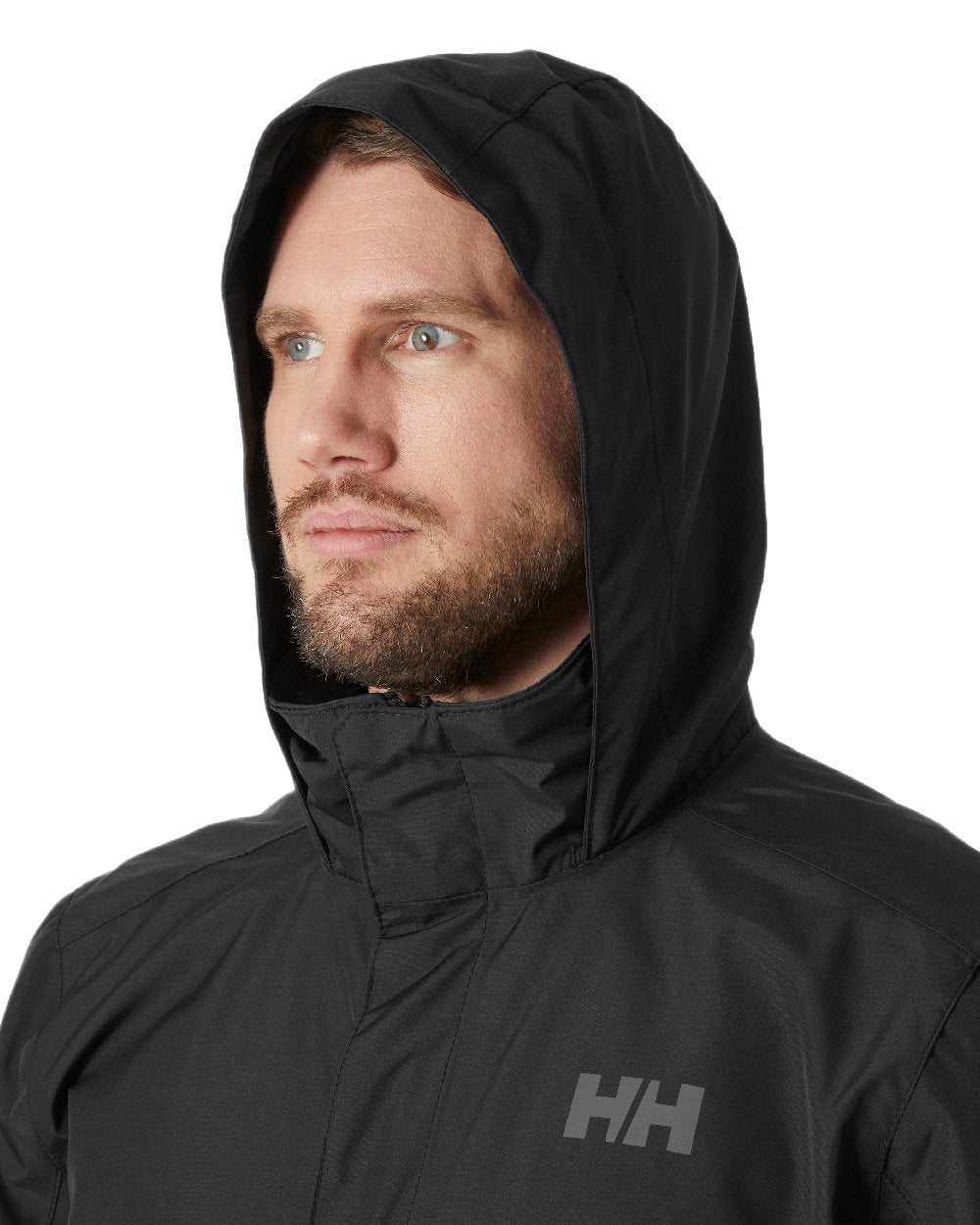 Black Coloured Helly Hansen Dubliner Jacket on White Background
