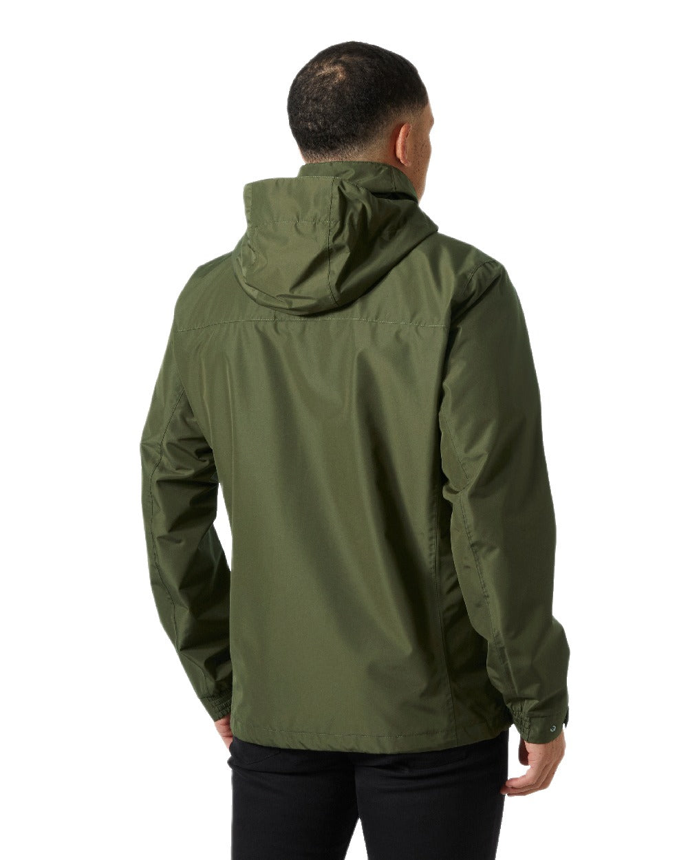 Utility Green Coloured Helly Hansen Dubliner Jacket on White Background

