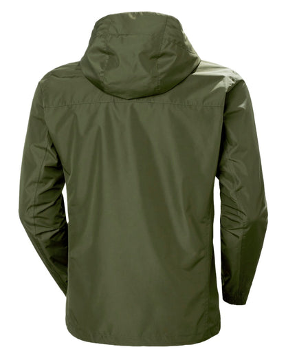 Utility Green Coloured Helly Hansen Dubliner Jacket on White Background
