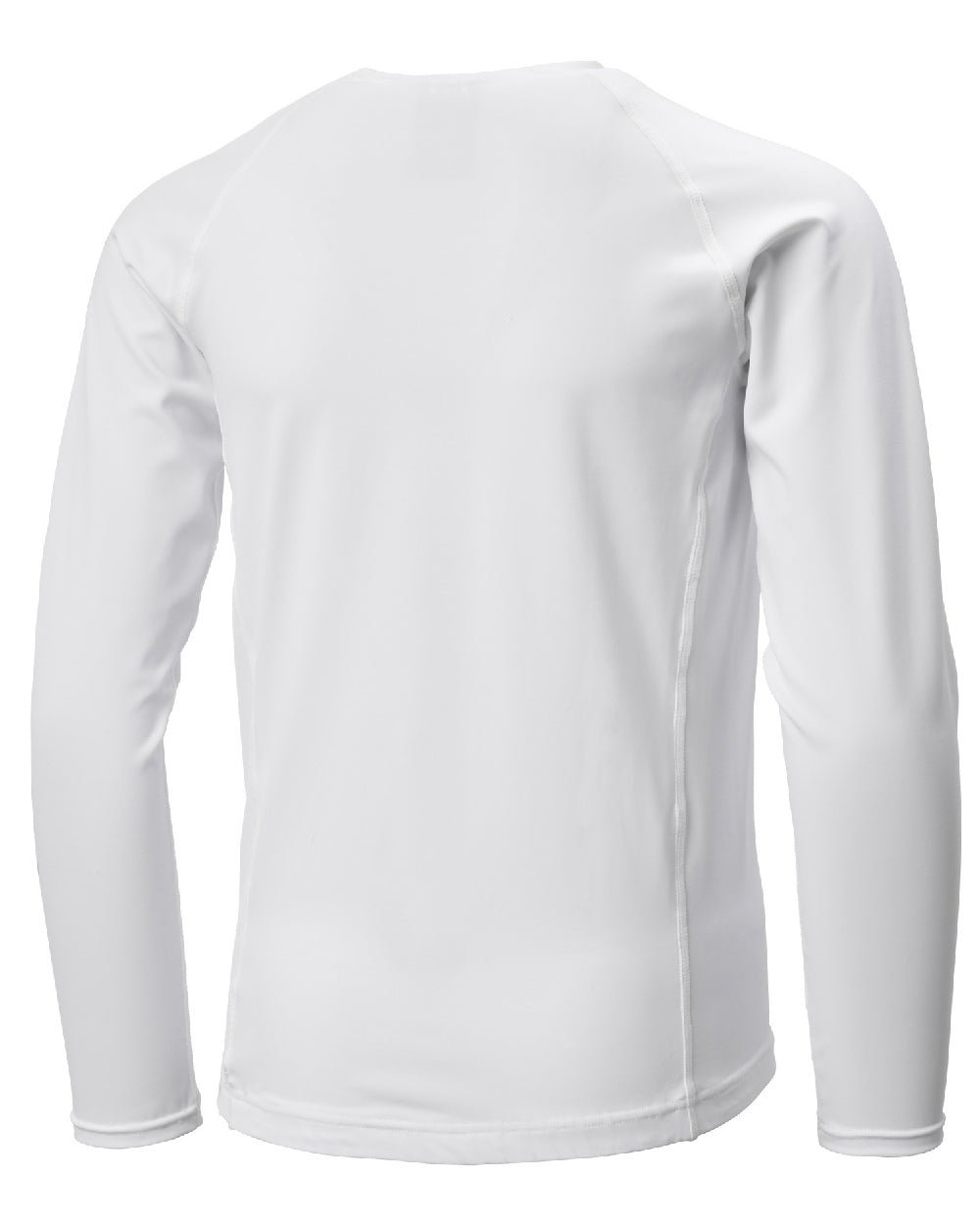 White coloured Helly Hansen Junior Waterwear Rashguard on white background 