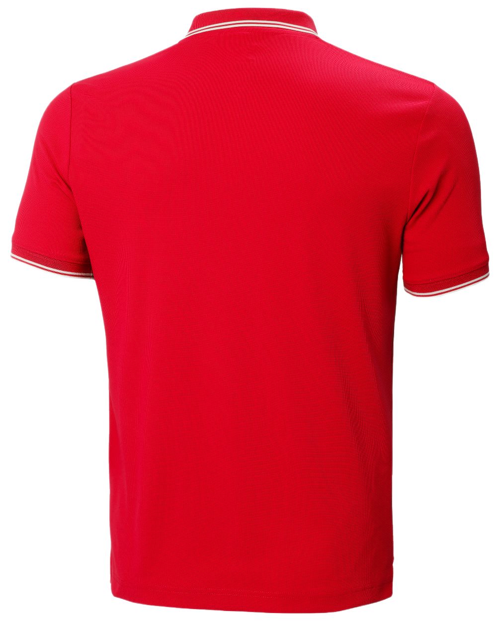 Red Coloured Helly Hansen Kos Polo Shirt on White Background
