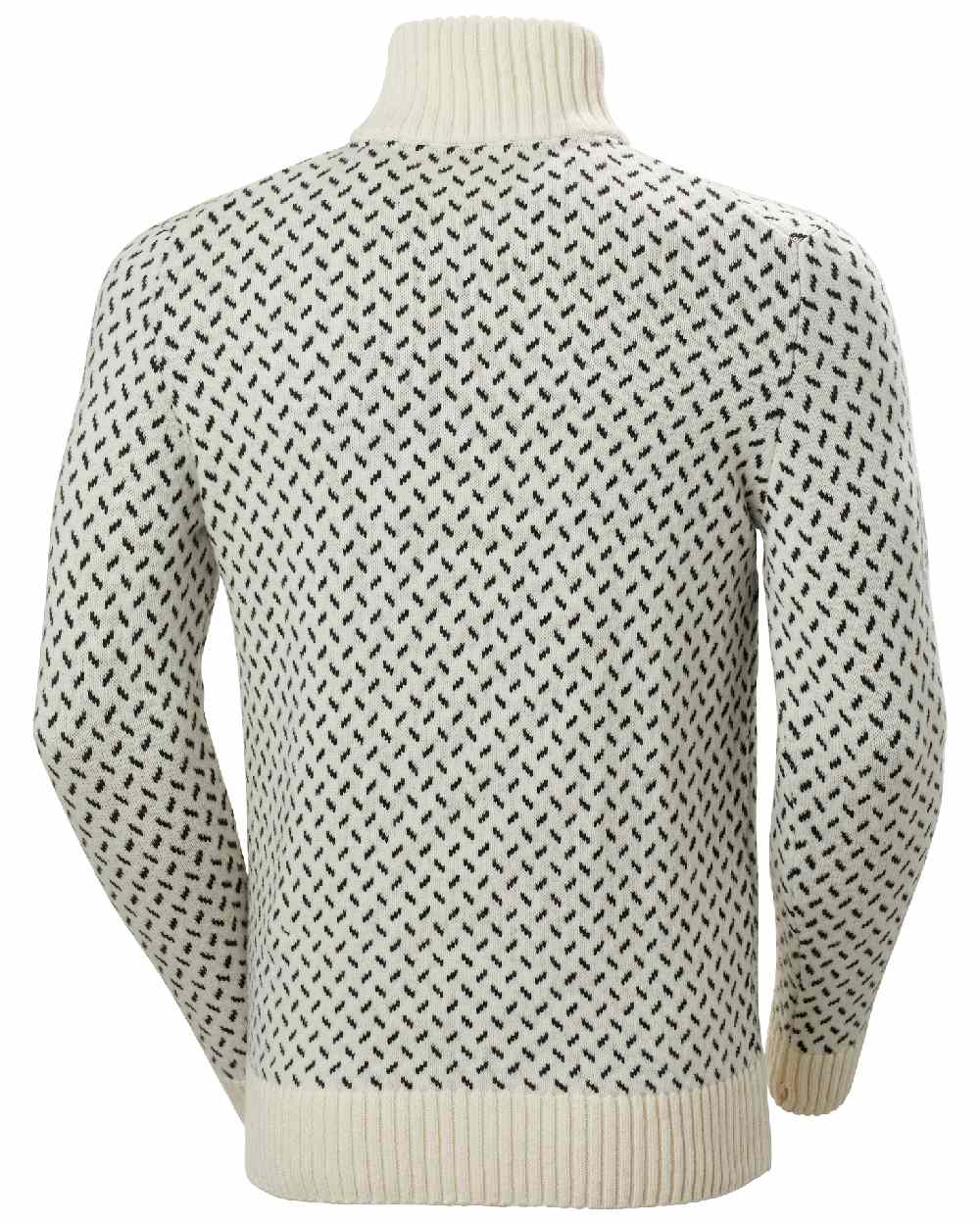 Snow coloured Helly Hansen Mens Arctic Icelander Half Zip Sweater on white background 