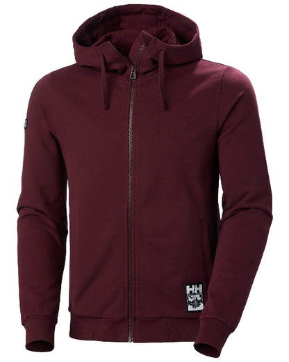 Hickory coloured Helly Hansen Mens Arctic Ocean Full Zip Hoodie on white background 