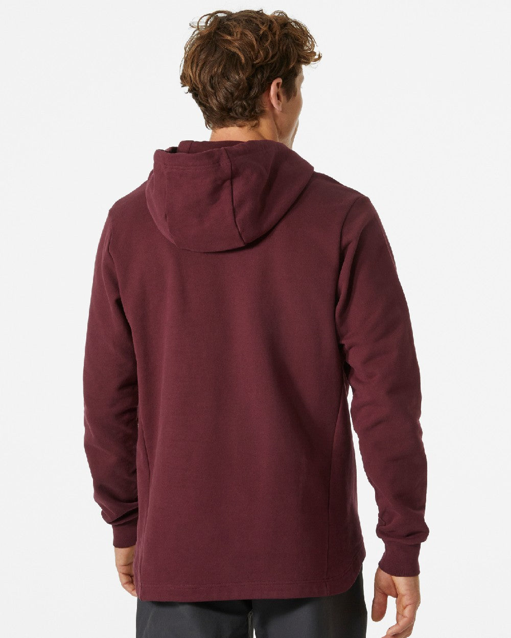 Hickory coloured Helly Hansen Mens Arctic Ocean Hoodie on grey background 