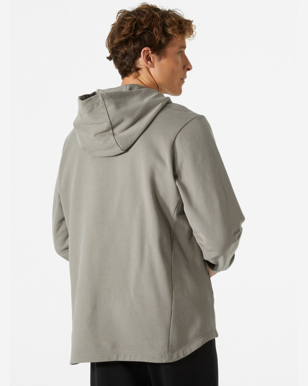 Terrazzo coloured Helly Hansen Mens Arctic Ocean Hoodie on grey background 