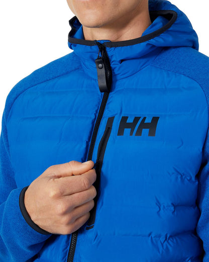 Cobalt 2.0 coloured Helly Hansen Mens Arctic Ocean Hybrid Insulator Jacket on white background 