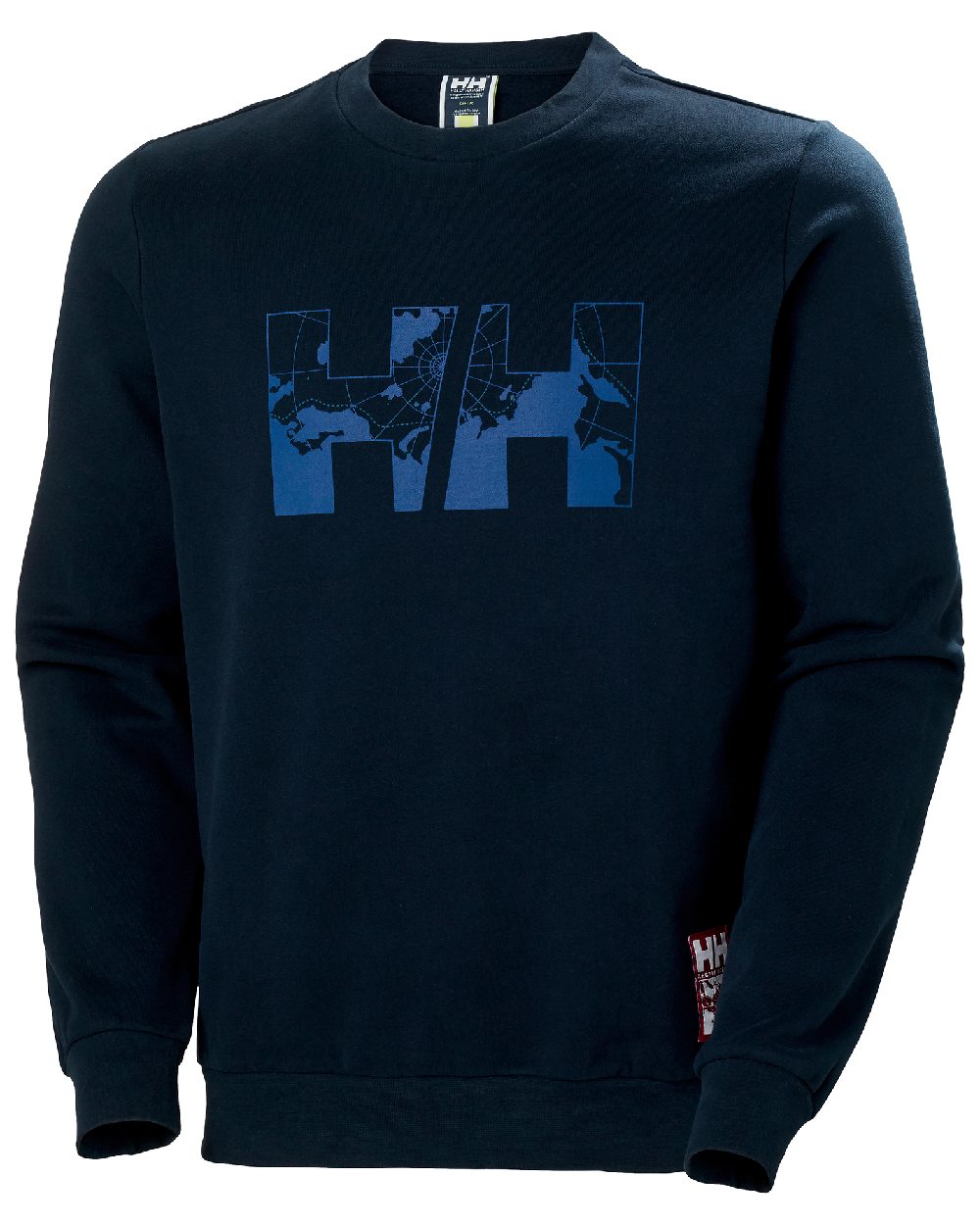 Navy coloured Helly Hansen Mens Arctic Ocean Sweatshirts on white background 