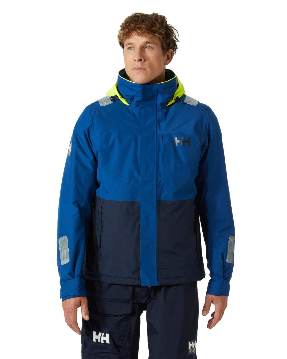 Deep Fjord coloured Helly Hansen Mens Arctic Shore Jacket on white background 