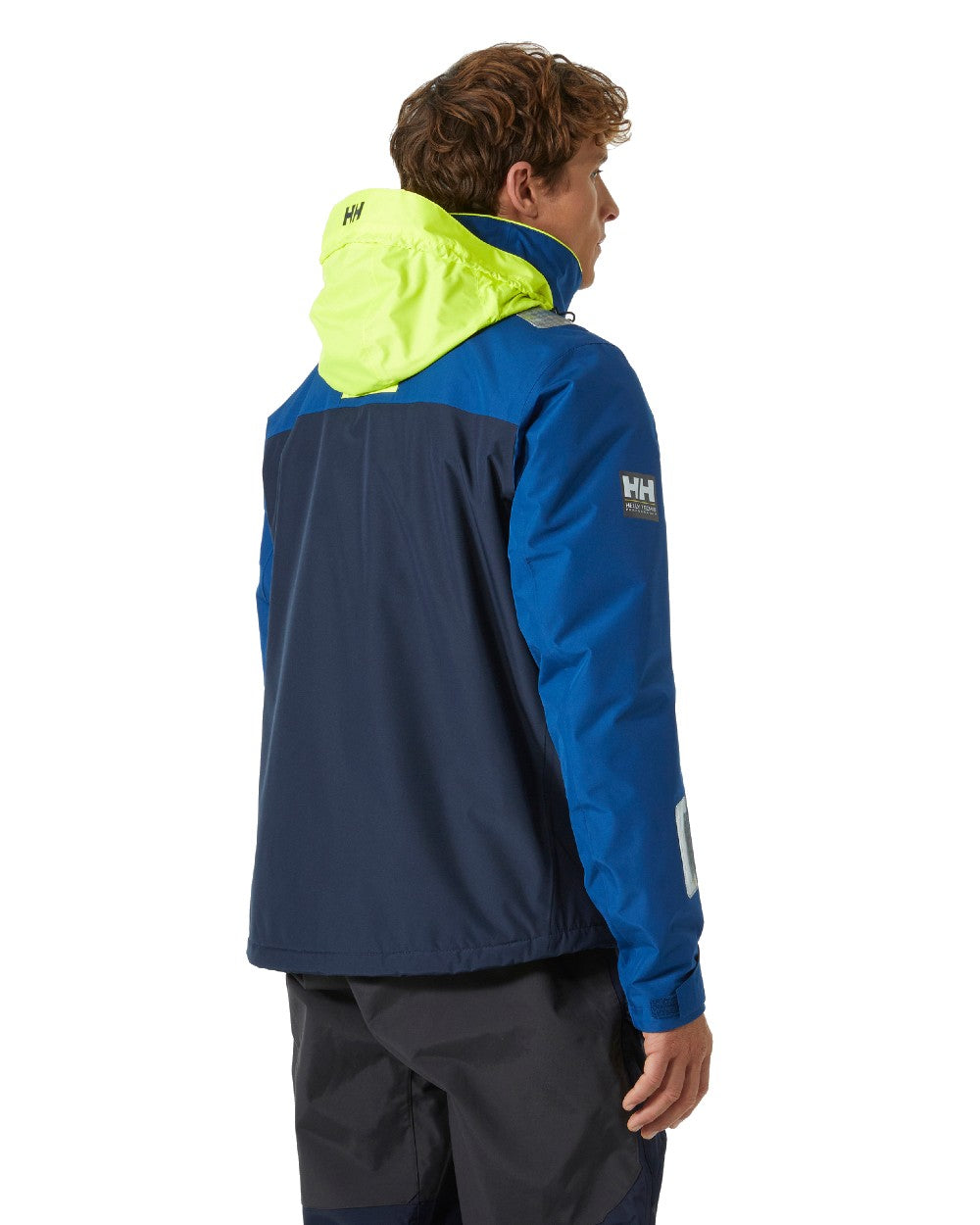 Deep Fjord coloured Helly Hansen Mens Arctic Shore Jacket on white background 