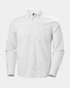 White coloured Helly Hansen Mens Club Long Sleeves Shirt on grey background #colour_white