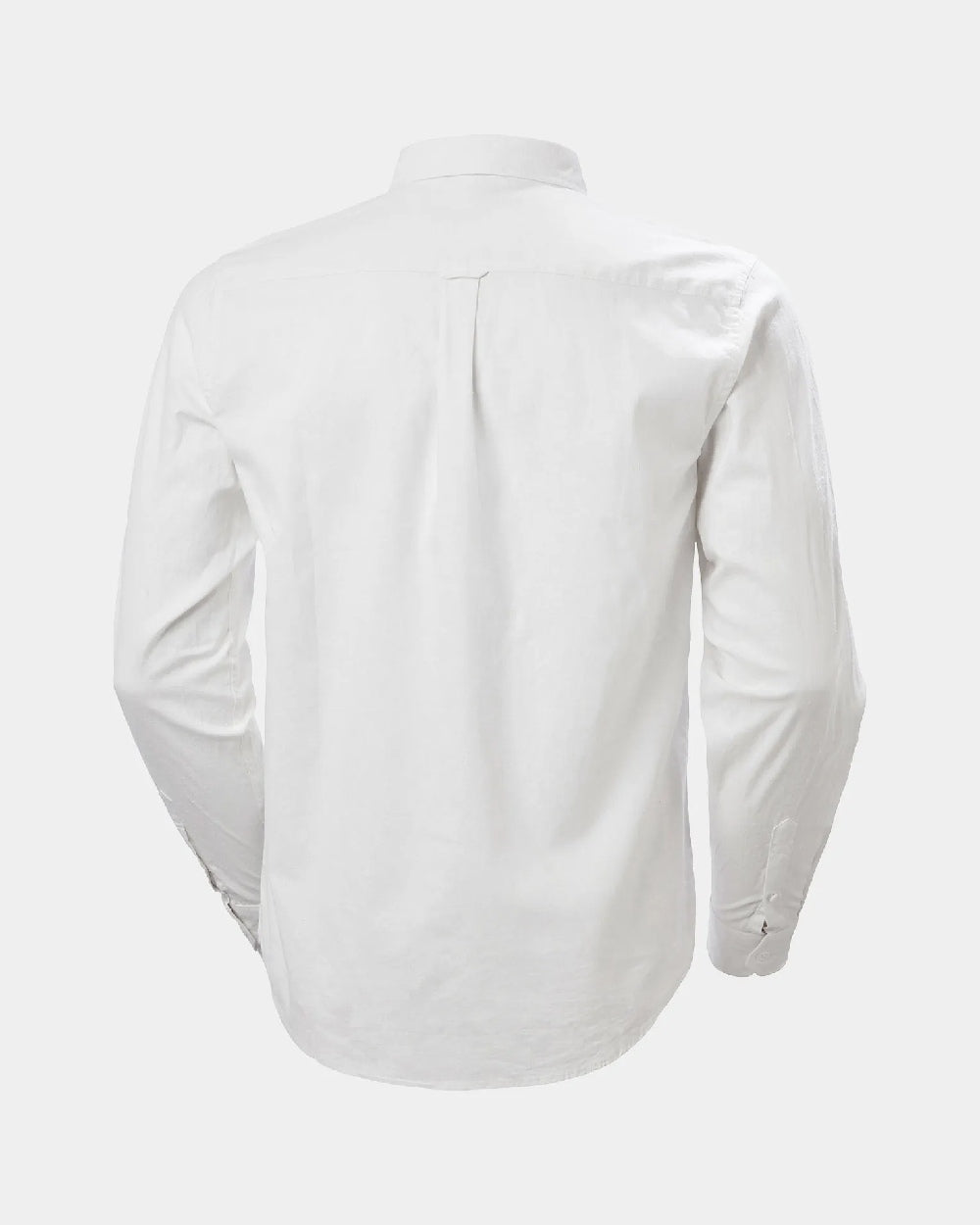 White coloured Helly Hansen Mens Club Long Sleeves Shirt on grey background 