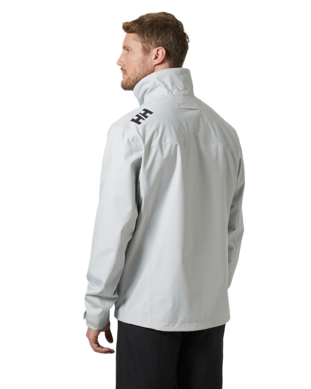 Grey Fog Coloured Helly Hansen Mens Crew Jacket 2.0 on White Background
