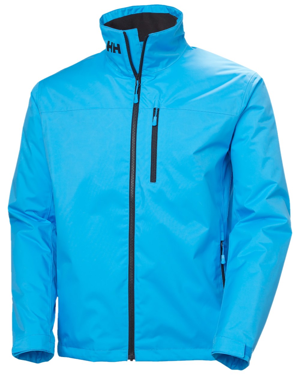 Cyan Coloured Helly Hansen Mens Crew Midlayer Jacket 2 on White Background
