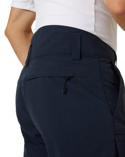 Navy Coloured Helly Hansen Mens Crewline Cargo Shorts 2.0 on White Background
