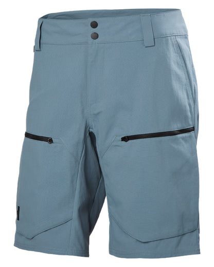 Washed Navy Coloured Helly Hansen Mens Crewline Cargo Shorts 2.0 on White Background
