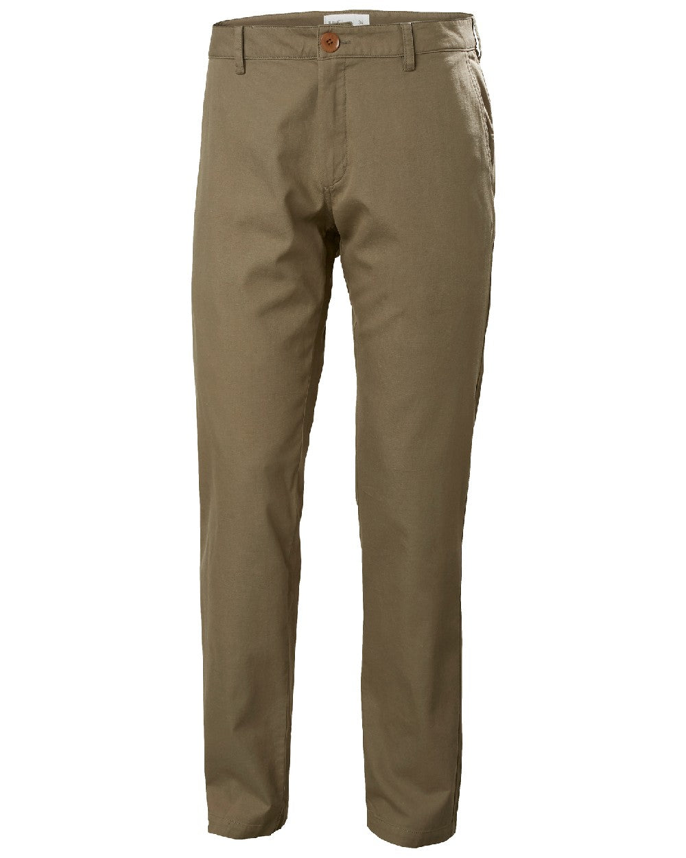 Bedrock coloured Helly Hansen Mens Dock Chinos on white background 