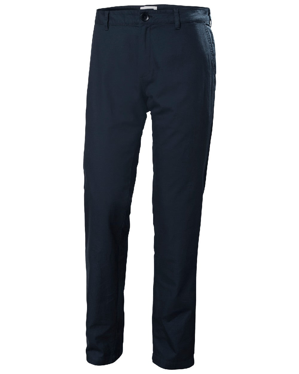 Navy coloured Helly Hansen Mens Dock Chinos on white background 