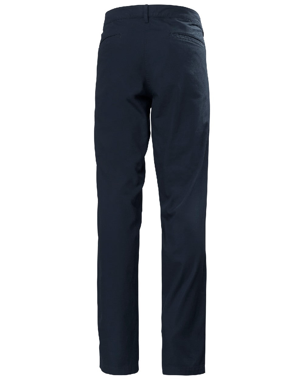 Navy coloured Helly Hansen Mens Dock Chinos on white background 