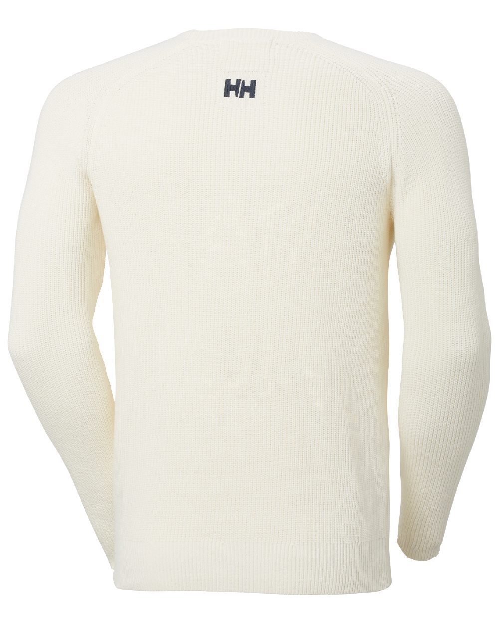 Snow coloured Helly Hansen Mens Dock Ribknit Sweater on white background 
