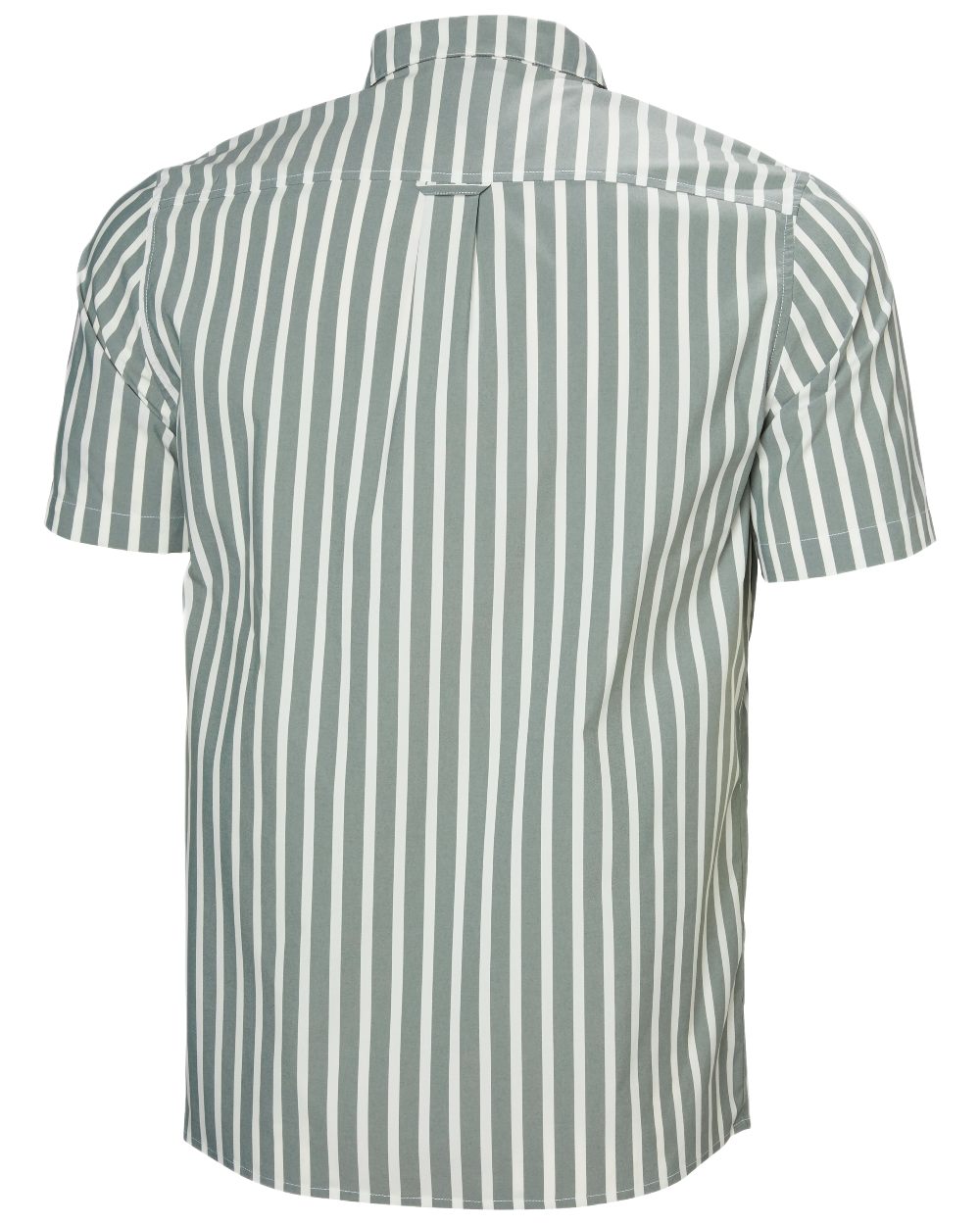 Jungle Green Coloured Helly Hansen Mens Fjord Quick Dry Short Sleeve Shirt 2.0 on White Background
