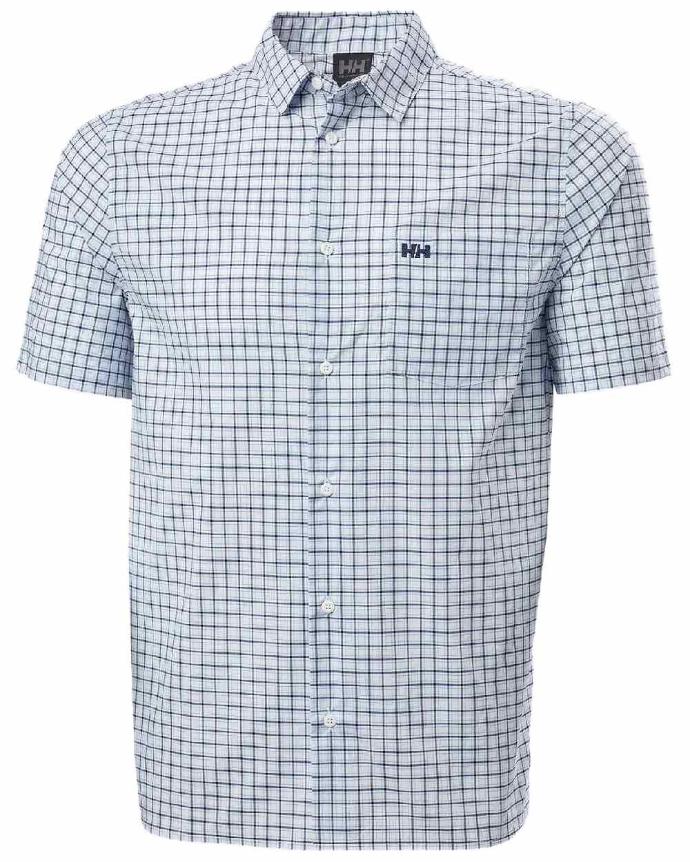 White Coloured Helly Hansen Mens Fjord Quick Dry Short Sleeve Shirt 2.0 on White Background
