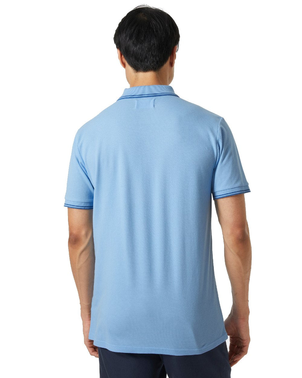 Bright Blue coloured Helly Hansen Mens Genova Polo T-Shirt on white background 