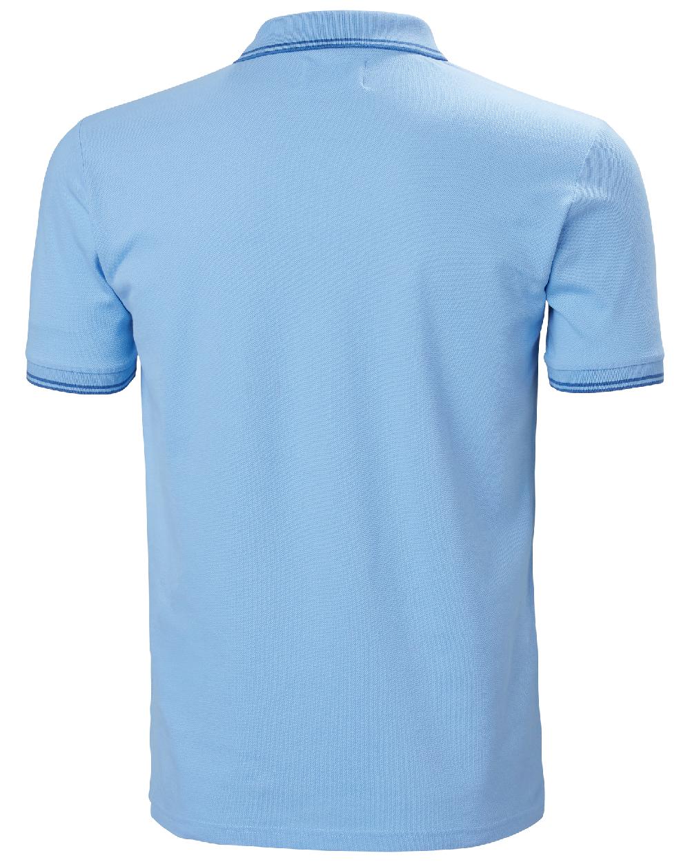 Bright Blue coloured Helly Hansen Mens Genova Polo T-Shirt on white background 