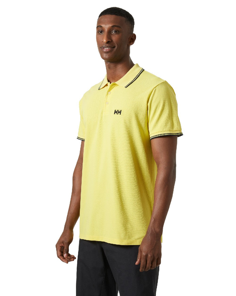 Endive coloured Helly Hansen Mens Genova Polo T-Shirt on white background 