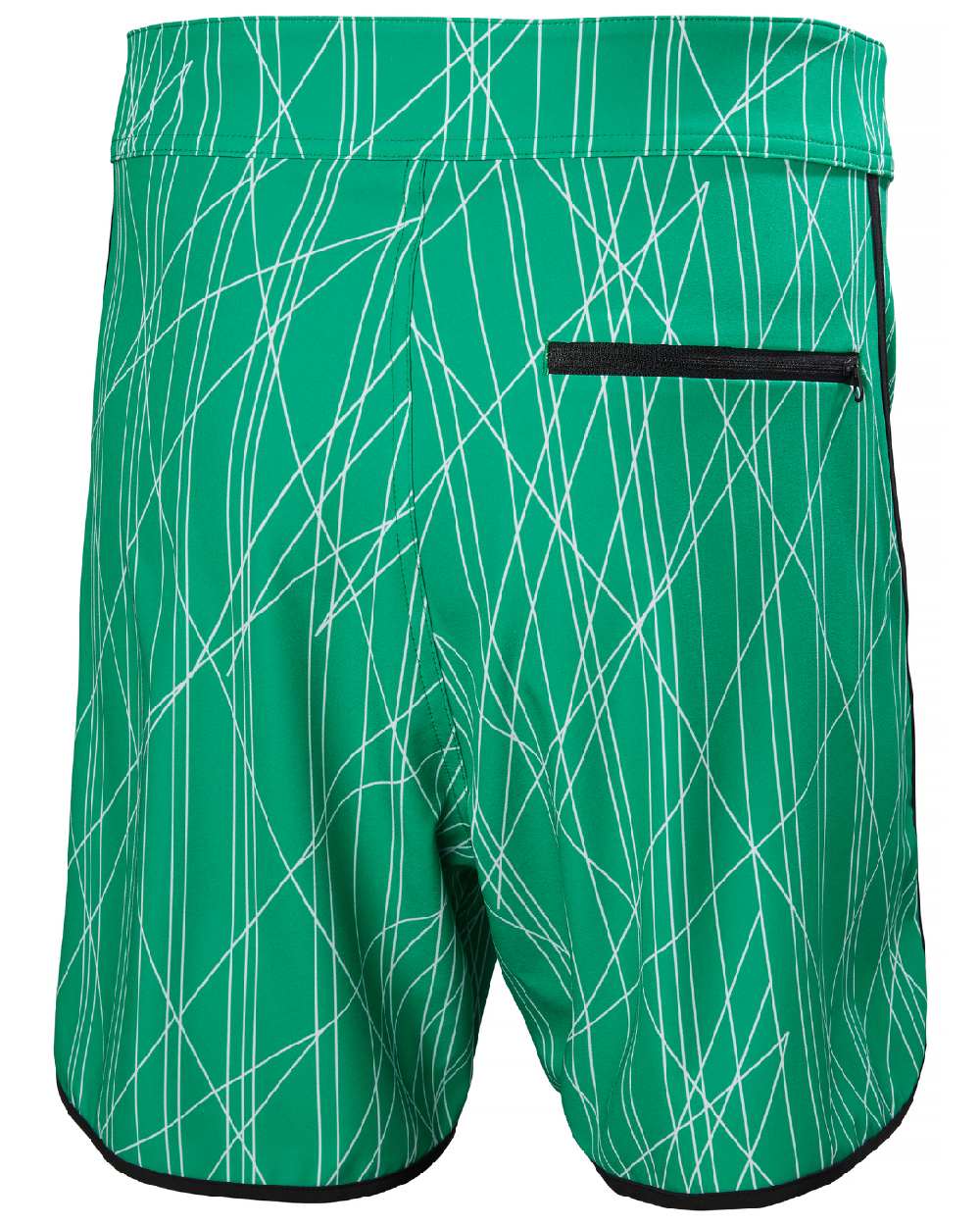 Bright Green coloured Helly Hansen Mens HP 7 inch Curve Board Shorts on white background 