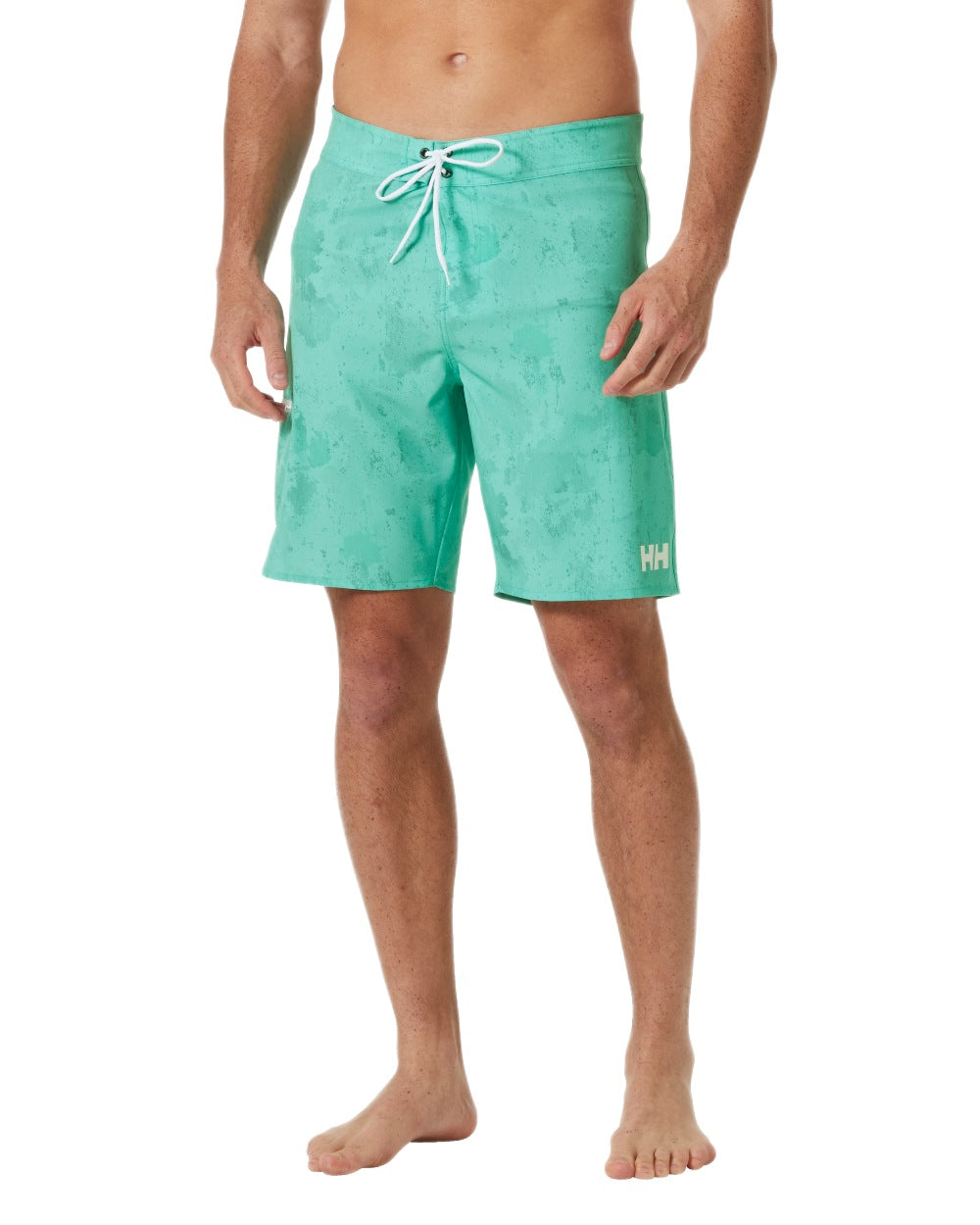 Lagoon Sea Map Camo Aop Coloured Helly Hansen Mens HP Board Shorts 3.0 on White Background
