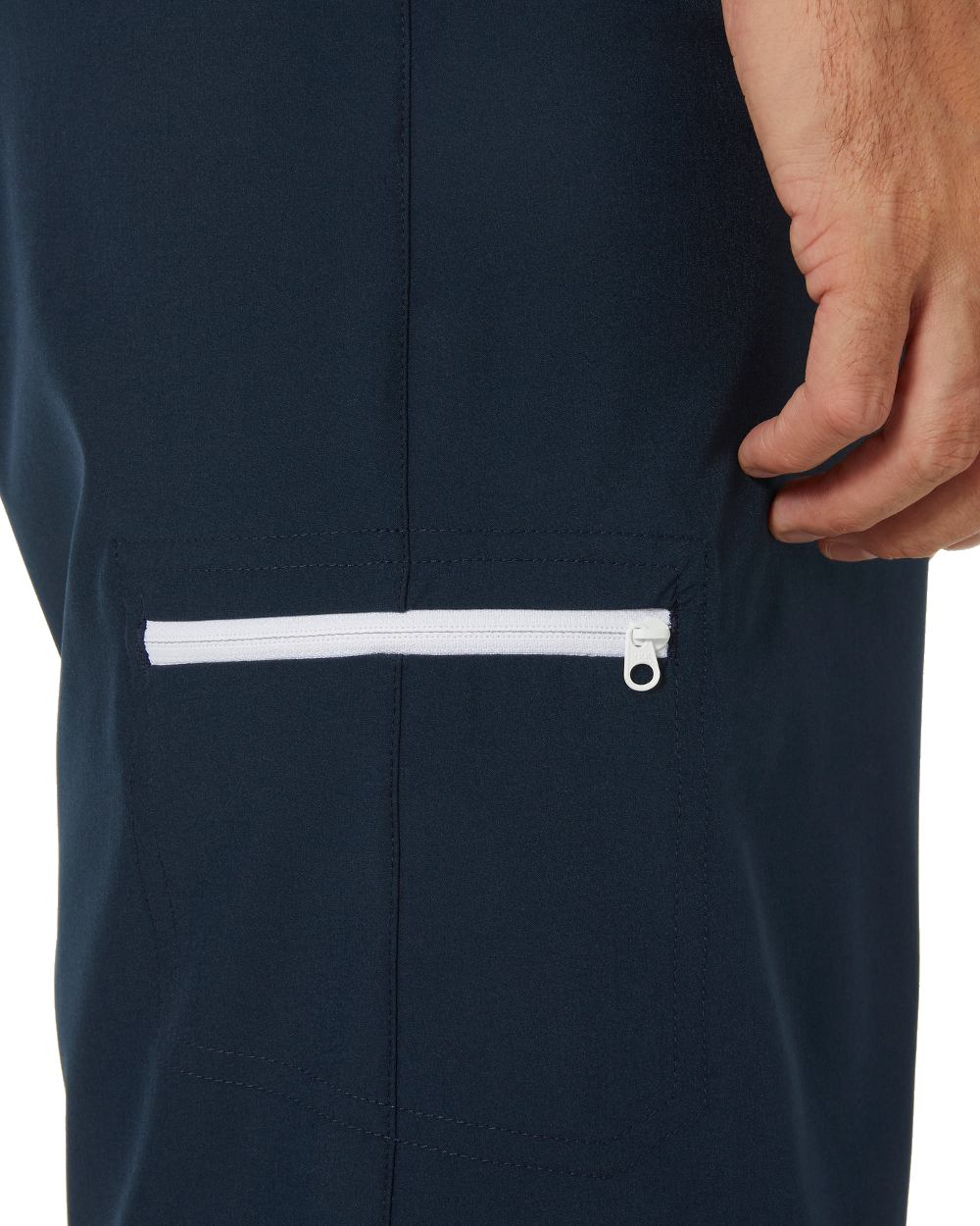 Navy Coloured Helly Hansen Mens HP 9 inch Board Shorts 3.0 on white background 