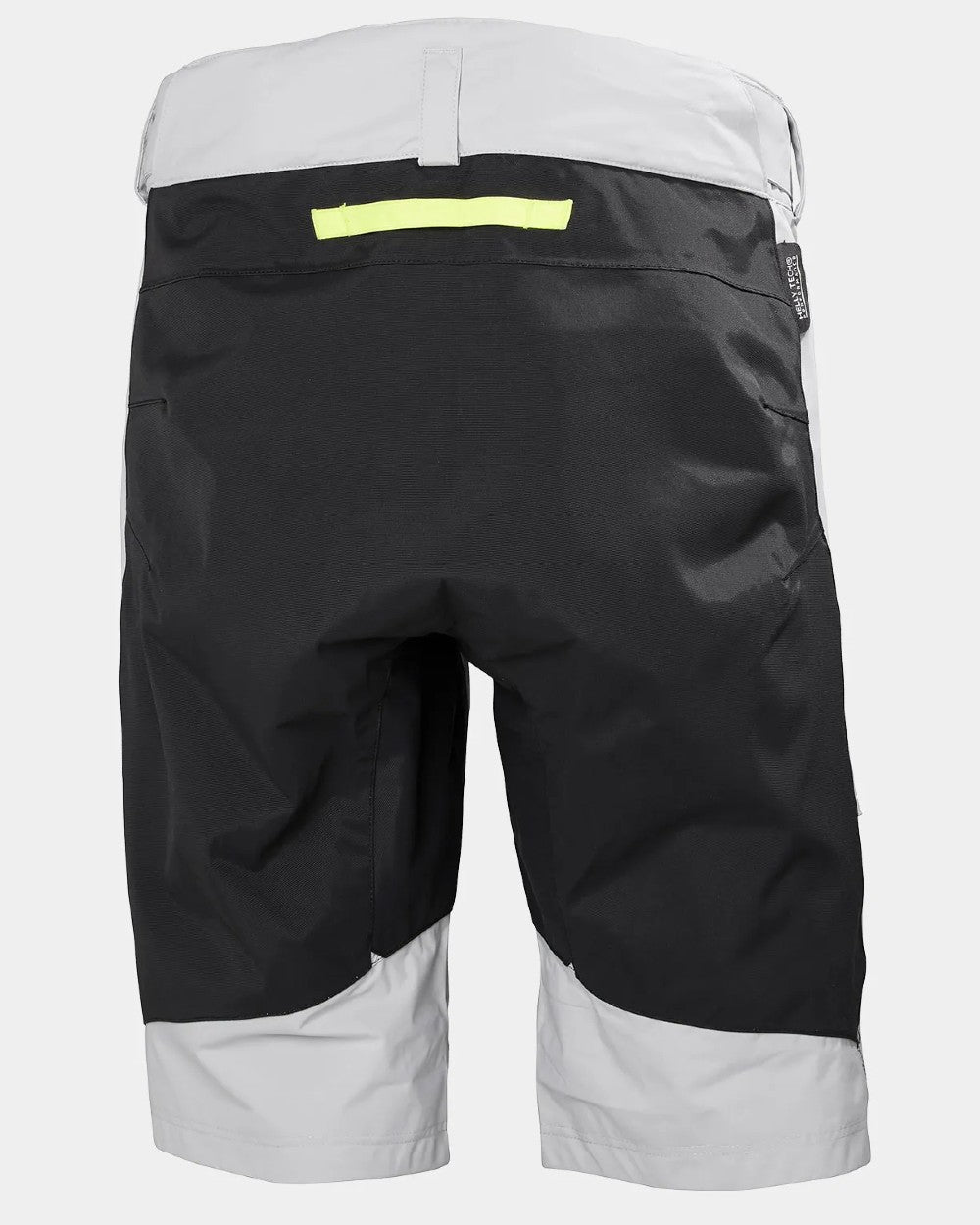 Grey Fog coloured Helly Hansen Mens HP Foil HT Waterproof Sailing Shorts on grey background 