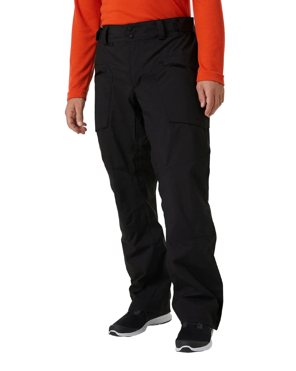 Ebony coloured Helly Hansen Mens HP Foil Sailing Pants on white background 