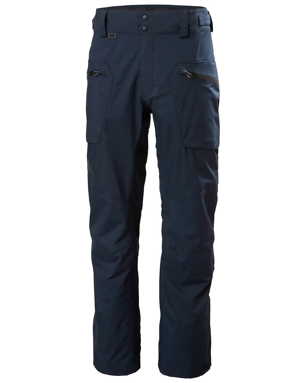 Navy coloured Helly Hansen Mens HP Foil Sailing Pants on white background 