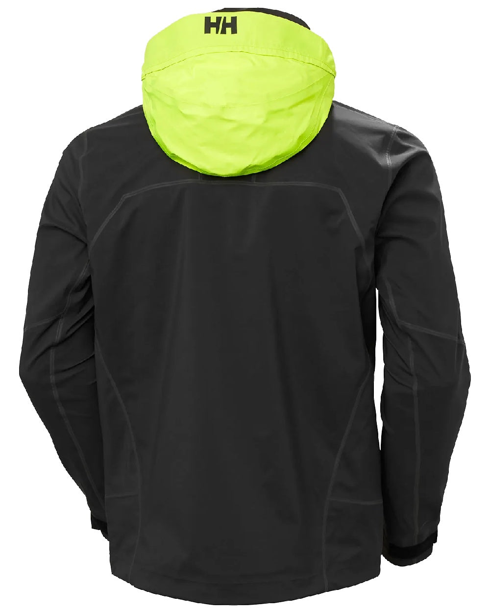 Ebony coloured Helly Hansen Mens HP Foil Shell Jacket on white background 