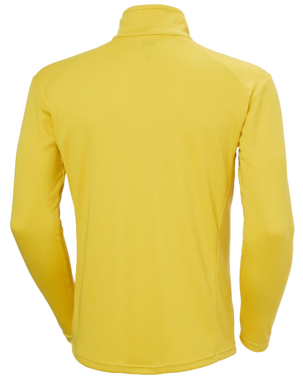 Gold Rush coloured Helly Hansen Mens HP Half Zip Pullover Shirt on white background 