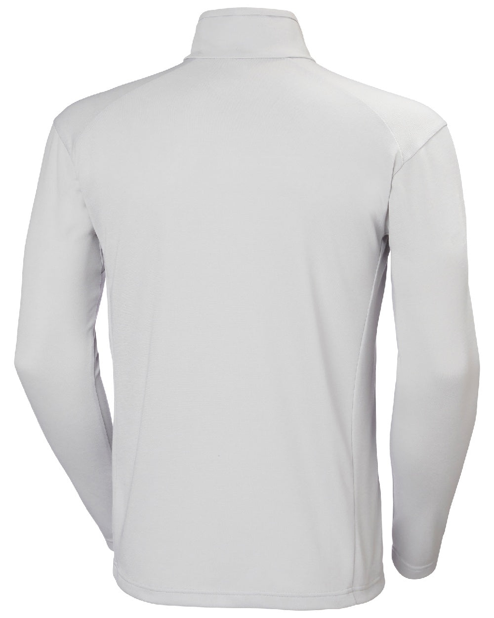Grey Fog coloured Helly Hansen Mens HP Half Zip Pullover Shirt on white background 