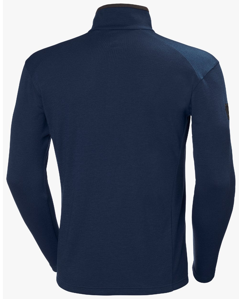 Navy coloured Helly Hansen Mens HP Half Zip Pullover Shirt on white background 