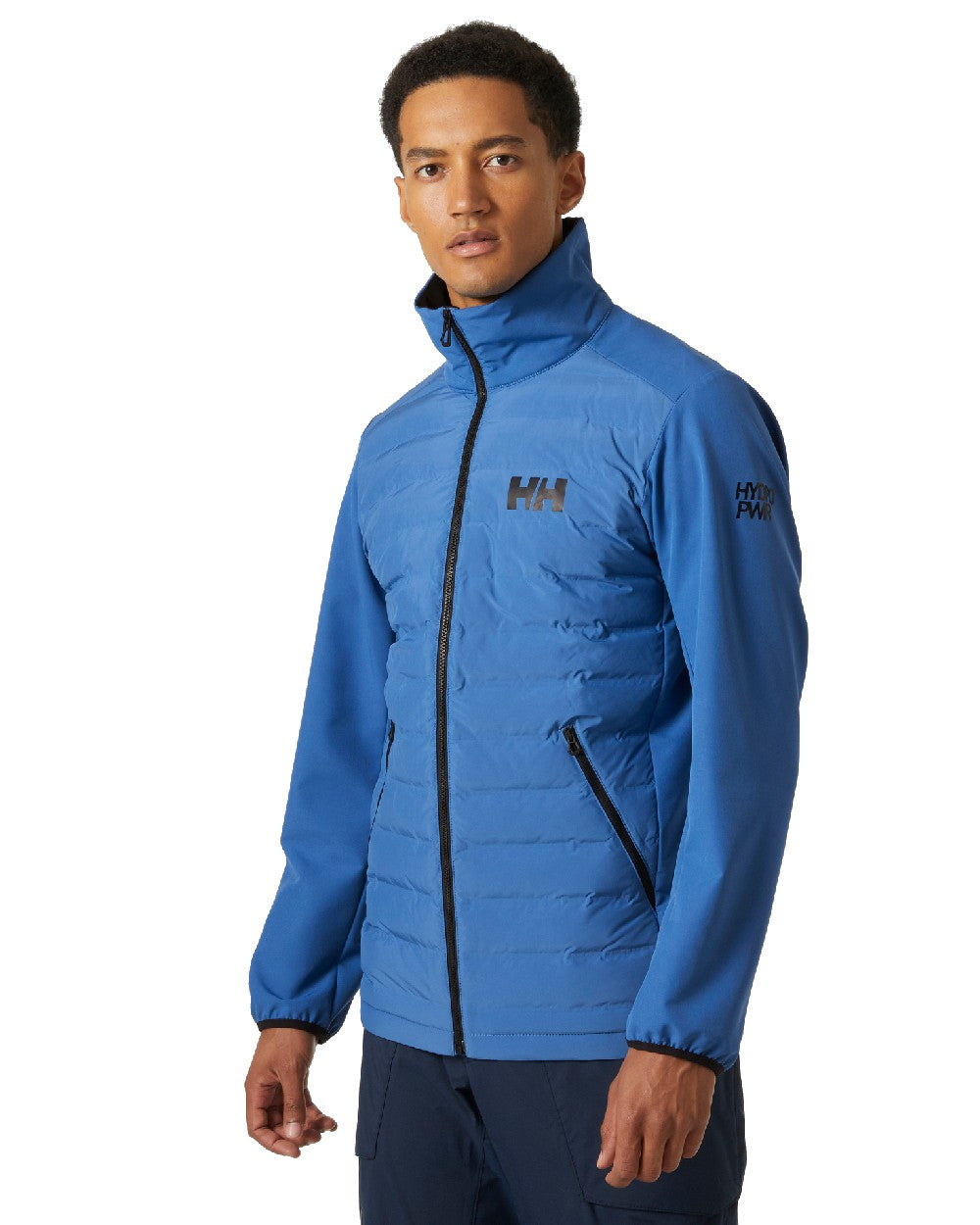 Azurite coloured Helly Hansen Mens Hp Insulator 2.0 on white background 