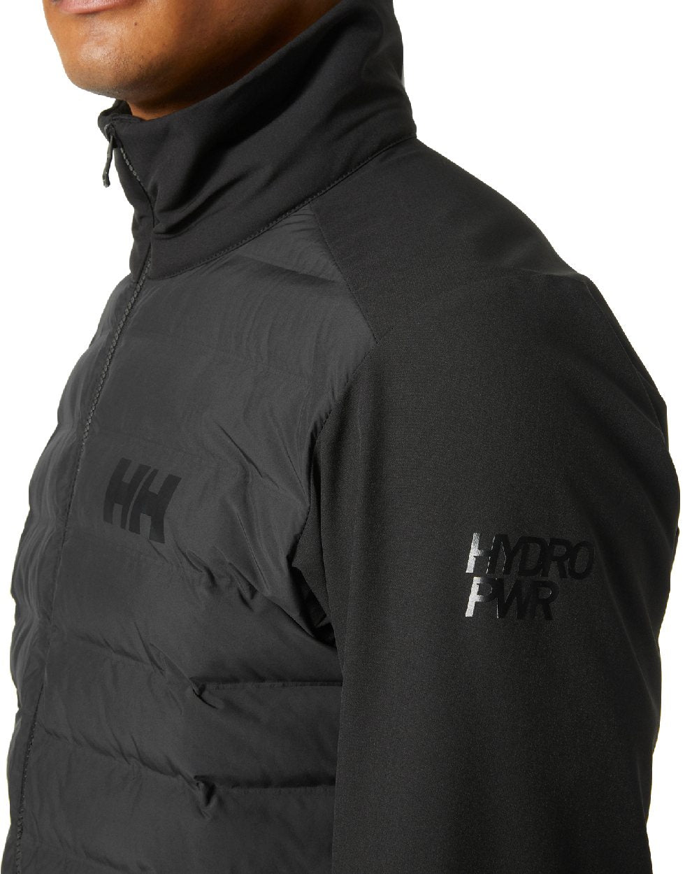 Black coloured Helly Hansen Mens Hp Insulator 2.0 on white background 