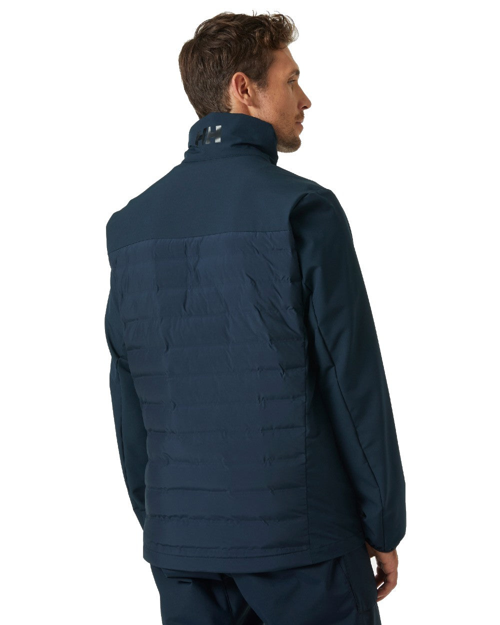 Navy coloured Helly Hansen Mens Hp Insulator 2.0 on white background 